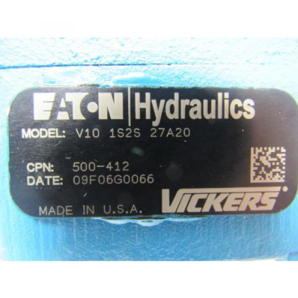 Vickers V10 1S2S 27A20 Single Vane Hydraulic Pump 1#034; Inlet 1/2#034; Outlet #11 image