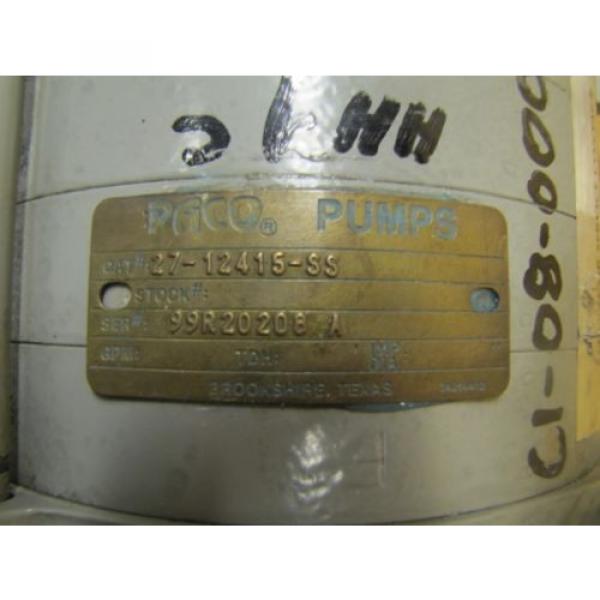 PACO PUMPS HYDRAULIC PUMP MOTOR 27-12415-SS 99R20208 A STAINLESS STEEL S/S #6 image