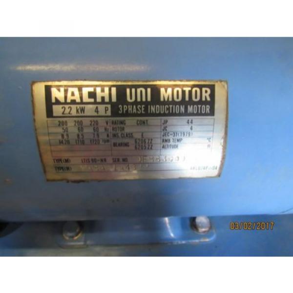 NACHI HYDRAULIC POWER UNIT VARIABLE VANE VDC-1B-2A3-HU-1688K/OF8830000 MOTOR #8 image