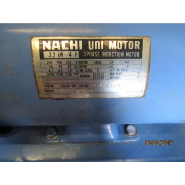 NACHI HYDRAULIC POWER UNIT VARIABLE VANE VDC-1B-2A3-HU-1688K/OF8830000 MOTOR #9 image