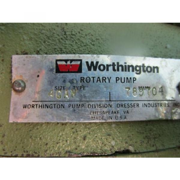 Worthington Rotary Pump Size Type 4GAM MMN 789704 Unimount 125 1-1/2hp 3ph #3 image