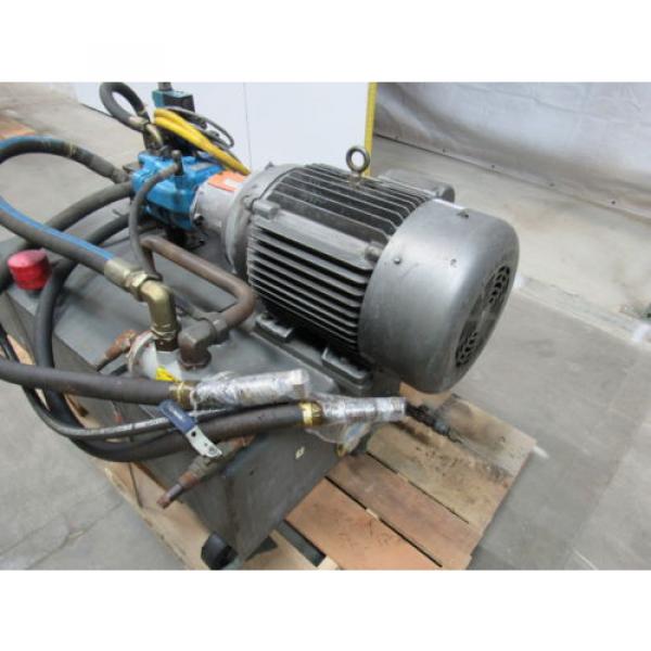 VICKERS T50P-VE Hydraulic Power Unit 25 HP 2000PSI 33GPM 70 Gal. Tank #9 image