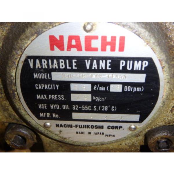 Nachi Variable Vane Pump Motor_VDR-1B-1A3-1146A_LTIS85-NR_UVD-1A-A3-2.2-4-1140A #9 image