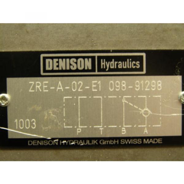 DENISON ZRE-A-02-E1 098-91298 HYDRAULIC VALVE XLNT #2 image