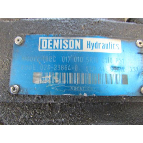 Denison Hydraulic Pump T6CC 017 010 5R10 C110 P31 Used #2 image