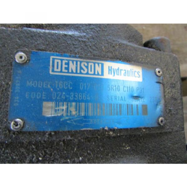 Denison Hydraulic Pump T6CC 017 010 5R10 C110 P31 Used #3 image