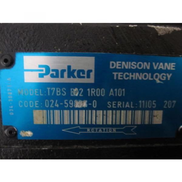 Origin PARKER DENISON HYDRAULIC VANE PUMP # T7BS-B02-1R00-A101 #3 image