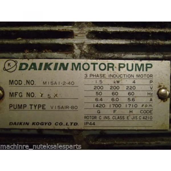 Daikin Piston Pump V15A1R-80_V15A1R80_MOTOR_M15A1-2-40_MI5AI-2-40 #6 image