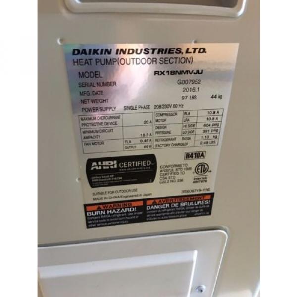 Daikin 18,000 BTU Heat Pump 18 SEER Single Zone Mini Split Unit Outside Section #10 image