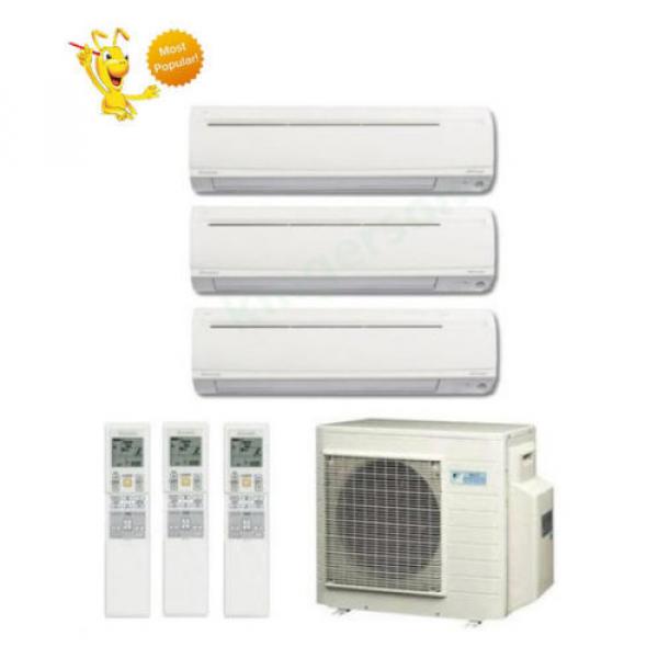 9k + 12k + 18k Btu Daikin Tri Zone Ductless Wall Mount Heat Pump Air Conditioner #1 image