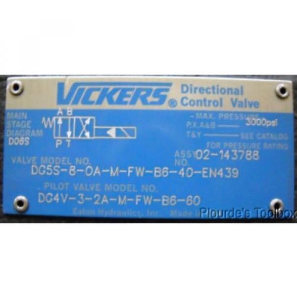 origin Vickers 4/2 Directional Hydraulic Solenoid Valve, DG4V-3-2A-M-FW-B6-60 #6 image