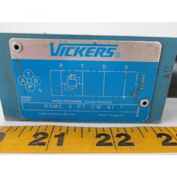 Vickers Hydraulic Valve 315 Bar DGMC-3-PT-CW-41 w/Attachment T #2 image