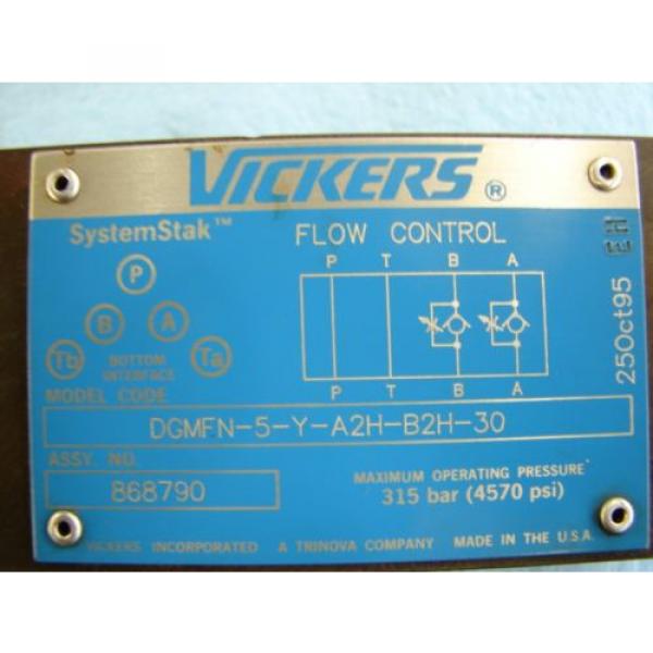 Vickers DGMFN-5-Y-A2H-B2H-30 Hydraulic Flow Control Systemstak 867332  4750psi #3 image