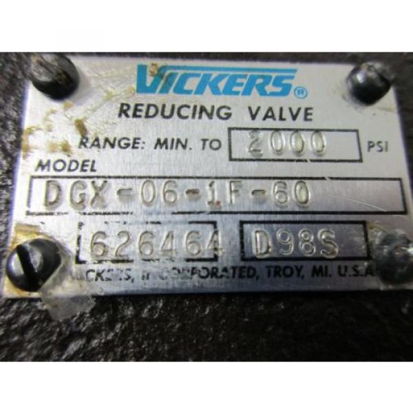 Vickers HYDRAULIC Pressure Reducing Valve DGX-06-1f-60 DGX061f60 626464 2000PSI #1 image