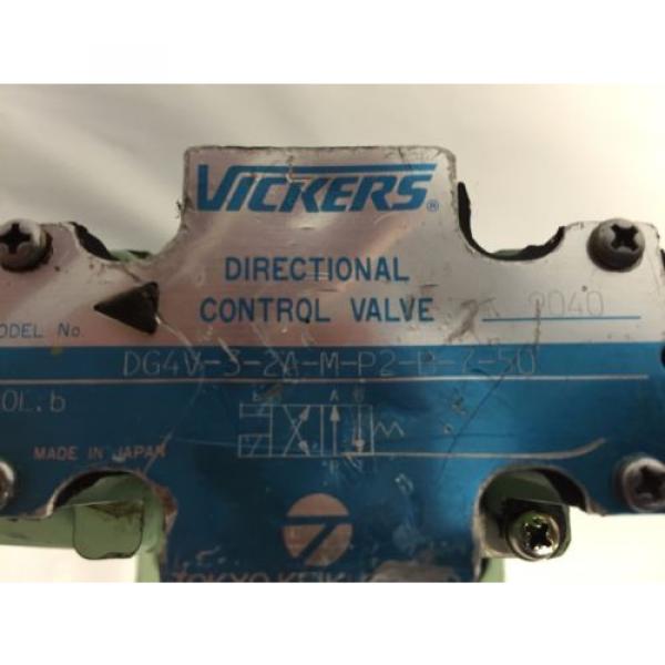 VICKERS HYDRAULIC DIRECTIONAL CONTROL VALVE DG4V-3-2A-M-P2-B-7-50 H439 #2 image