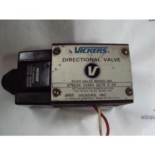 879164 DG454 017B B 60 Vickers Hydraulic Directional Valve 879164DG454017BB60 #1 image