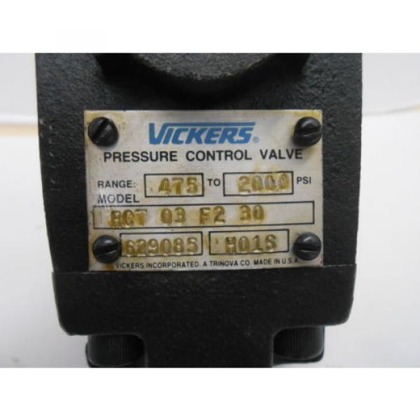 VICKERS RCT-03-F2-30 ⅜#034; 475-2000 PSI HYDRAULIC PRESSURE CONTROL VALVE #4 image