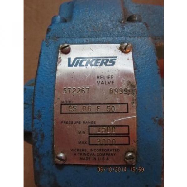 Vickers Relief Valve CS 06 F 50 572267 #2 image