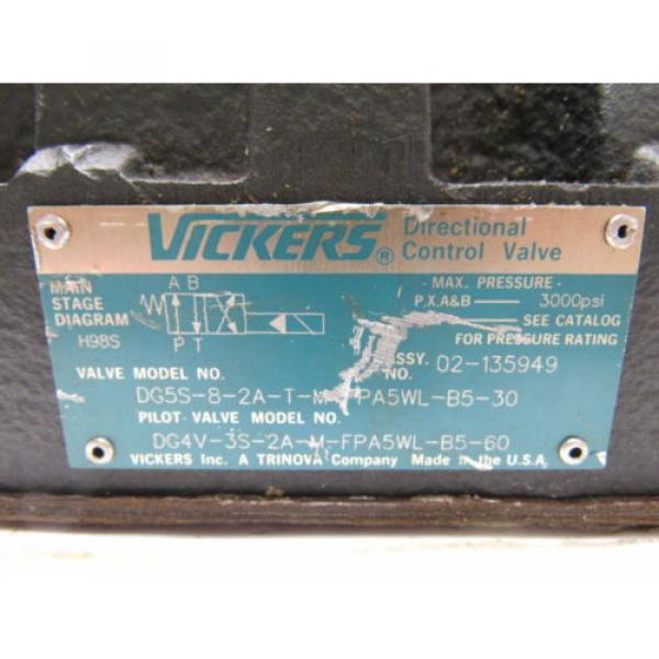 Vickers Valve DG5S-8-2A-T-M-FPA5WL-B5-30 Pilot Valve DG4V-3S-2A-m-FPA5WL-B5-60 #10 image