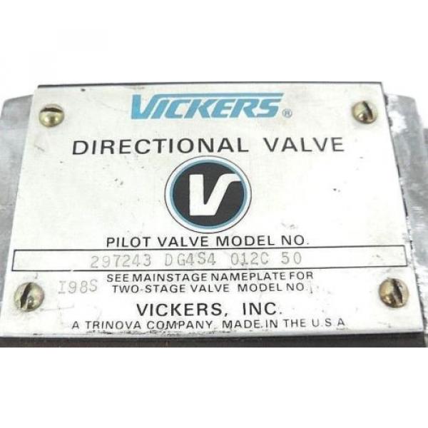 VICKERS DG4S4-012C-50 DIRECTION VALVE DG4S4012C50 297243 W/ 281291, COIL: 616011 #2 image