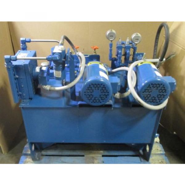 RWE Vickers Delta Power A23 Dual 1/2 HP Baldor Motor Hydraulic Power Unit Used #8 image