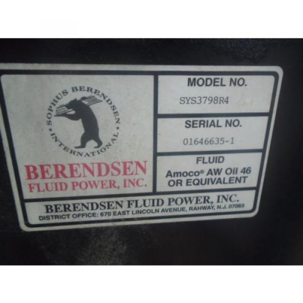 Berendsen Hydraulic Power Unit Model SYS3798R4 with Baldor Engine amp; Vickers Pump #6 image