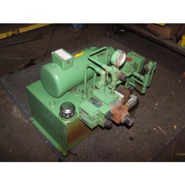 VICKERS DOUBLE A 2 HP HYDRAULIC POWER UNIT MODEL T10P GEROTOR B15-P-10A2 #2 image