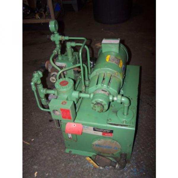 VICKERS DOUBLE A 2 HP HYDRAULIC POWER UNIT MODEL T10P GEROTOR B15-P-10A2 #4 image