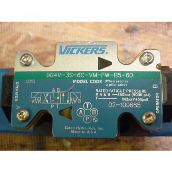 origin Eaton Vickers Hydraulic Solenoid Valve 02-109685 DG4V-3S-6C-M-FW-B5-60 #2 image