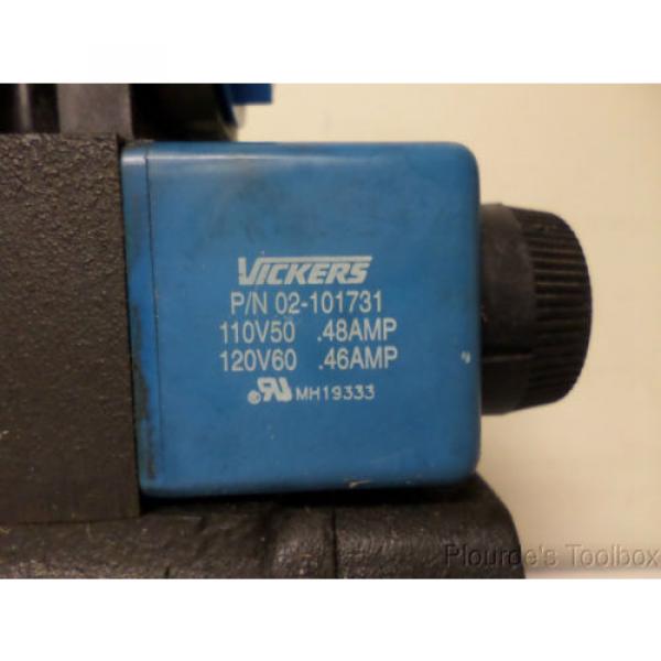 Used Vickers Solenoid Actuated Hydraulic Directional Control Valve, 110-120V #3 image