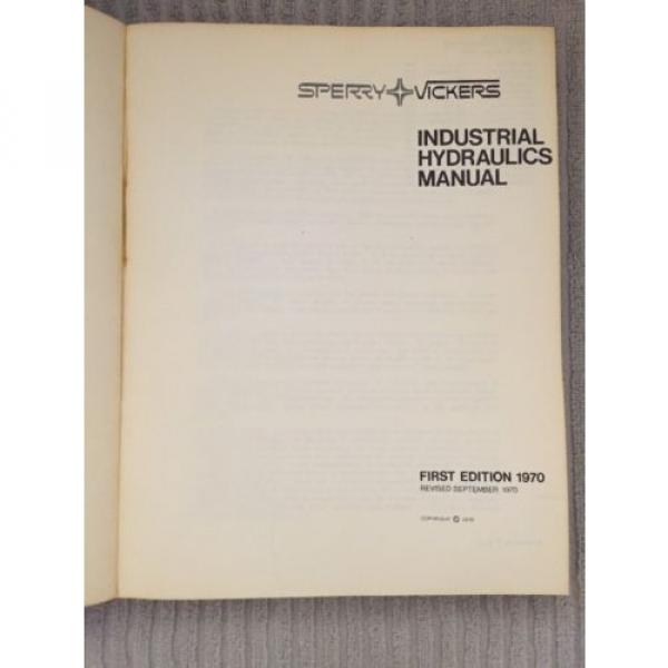 Industrial Hydraulics Manual Sperry Rand Vickers 935100-A 1970 First Edition #11 image