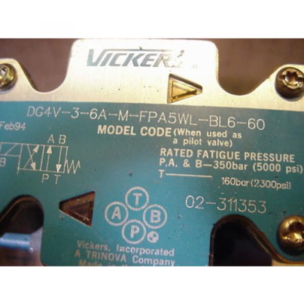 origin Eaton Vickers 02-311353 DG4V-3-6A-M-FPA5WL-BL6-60 hydraulic solenoid valve #2 image