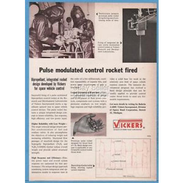 1961 Vickers Aero Hydraulics Detroit MI Space Pulse Rocket Bipropellant Ad #1 image