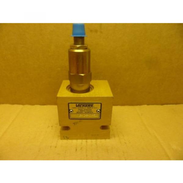 VICKERS RV5-10-S-6H-50/ HYDRAULIC RELIEF VALVE AND MANIFOLD BLOCK ADJ  NOS #1 image