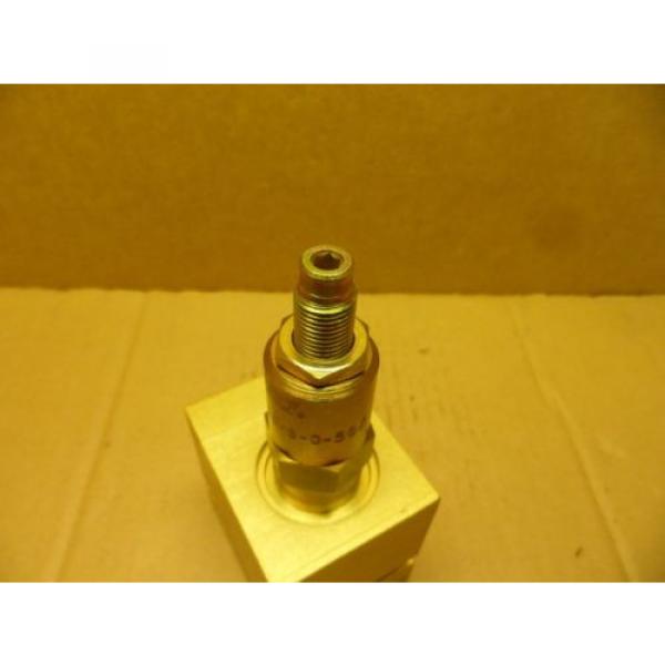 VICKERS RV5-10-S-6H-50/ HYDRAULIC RELIEF VALVE AND MANIFOLD BLOCK ADJ  NOS #8 image