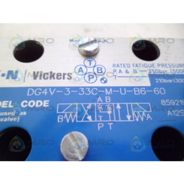 VICKERS DG4V-3-33C-M-U-B6-60 DIRECTIONAL VALVE Origin NO BOX #4 image