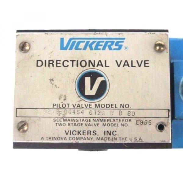 VICKERS DG4S4-012A-U-B-60 DIRECTIONAL VALVE 879279 W/ 879141 COIL #3 image