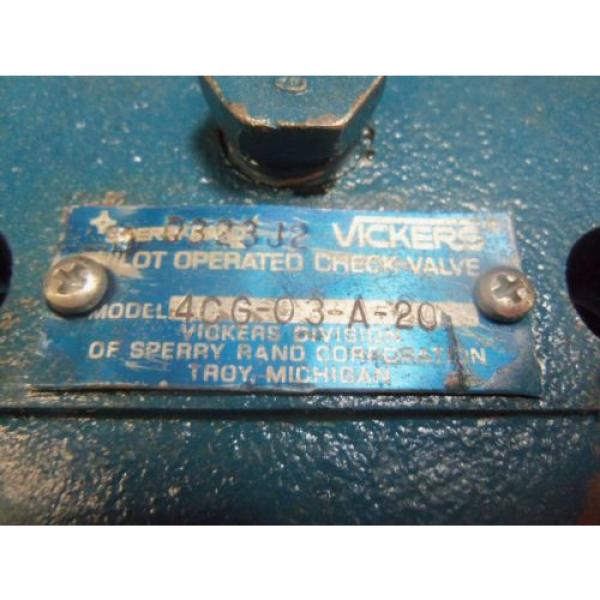 VICKERS 4CG-03-A-20 CHECK VALVE USED #4 image