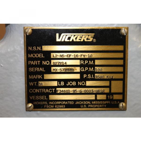 Pressure relief valve, 100GPM, 3500 PSI, L2-N5-CF-16-FV-10 Vickers Eaton Unused #5 image