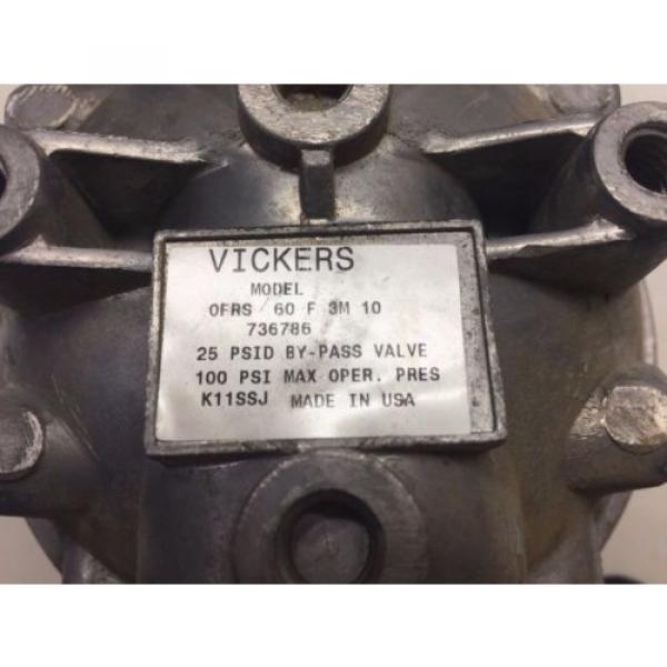 Vickers Filter Housing By Pass Valve ORFS-60F-3M 10 amp; Filter 941190 #3 image