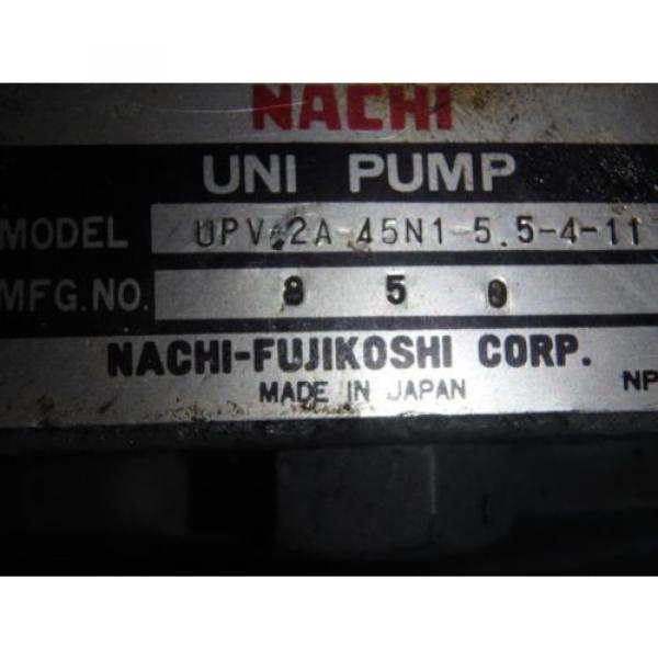 NACHI Hydraulic Pump Unit w/ Reservoir Tank_UPV-2A-45N1-55-4-11_S-0160-8_75739 #8 image