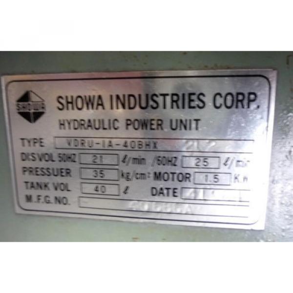 SHOWA VDRU-1A-40BHX 212 Hydraulic Power Unit NACHI VDR-1A-1A2-21 Pump OKUMA LB15 #2 image