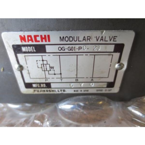 CNC NACHI HYDRAULIC MODULAR VALVE OG-G01-PC-20 0G-G01-PC amp; NKS 70 PSI GAUGE #2 image
