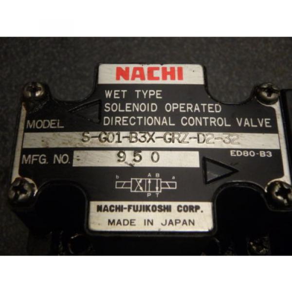 Nachi Wet Type Solenoid Operated Directional Valve S-G01-B3X-GRZ-D2-32_0107-0888 #7 image