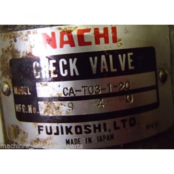 Nachi Variable Vane Pump VDR-1A-1A3-E22 _ VDR1A1A3E22 _ Check Valve CA-T03-1-20 #4 image