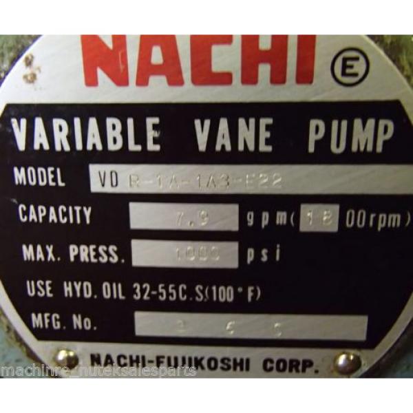 Nachi Variable Vane Pump VDR-1A-1A3-E22 _ VDR1A1A3E22 _ Check Valve CA-T03-1-20 #5 image