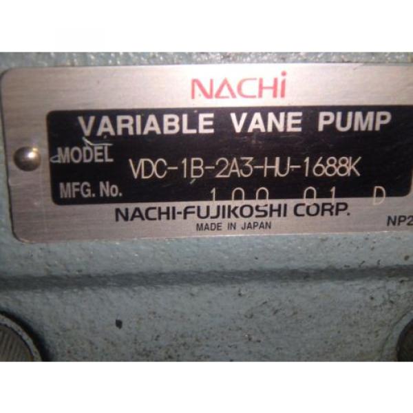 NACHI VARIABLE VANE PUMP WITH MOTOR_VDC-1B-2A3-HU-1688K_131231 #6 image