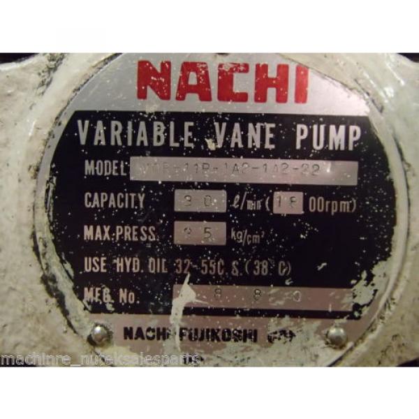 Nachi Variable Vane Pump VDR-11B-1A2-1A2-22_VDR11B1A21A222 WITH MOTOR #5 image