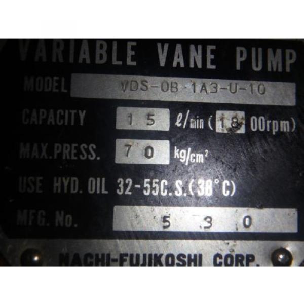 Nachi Variable Vane Pump amp; Motor_VDS-0B-1A3-U-10_VDS-OB-1A3-U-10 #5 image