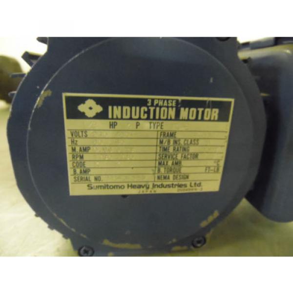 Sumitomo SM-Hyponic Induction Geared Motor, RNFMS01-20LY-50, 60:1,  WARRANTY #3 image